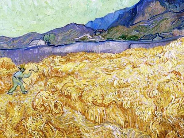 Wheatfield with Reaper at Sunrise